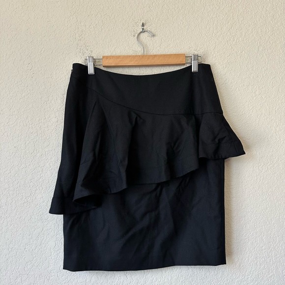 TED BAKER LONDON Lined Ruffled Tiered Mini Skirt in Black - Picture 4 of 9